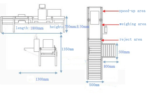 Automatic Online Package Weighing and Sorting Weight Check Machine Checkweigher with Smart Weight System