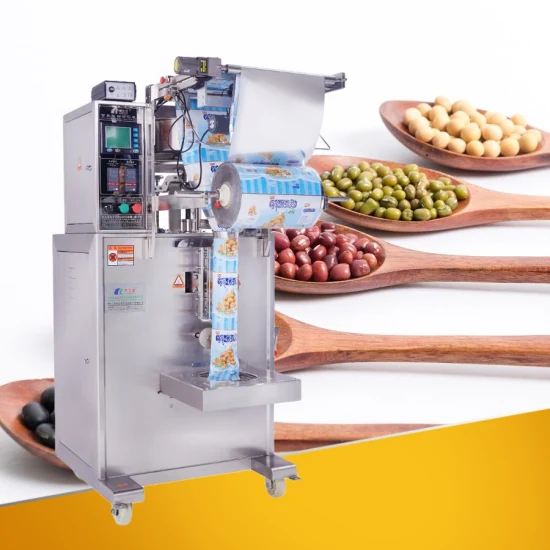 Automatische Granulat-Trockenfrucht-Nuss-Bohnen-Samen-getrocknete Blätter Zucker Schokolade Kartoffelchip Popcorn-Snack-Food Vffs Vertikale Verpackungsmaschine